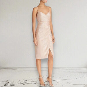 NWT BLACK HALO Bowery Sheath Dress in Apricot Size 8